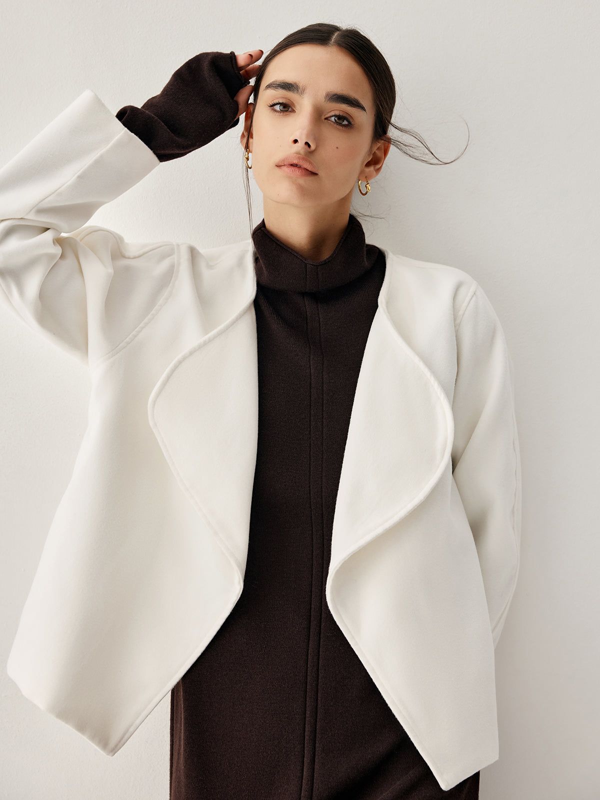 Leisure Open Collar Kimono Coat sold by COMMENSE
