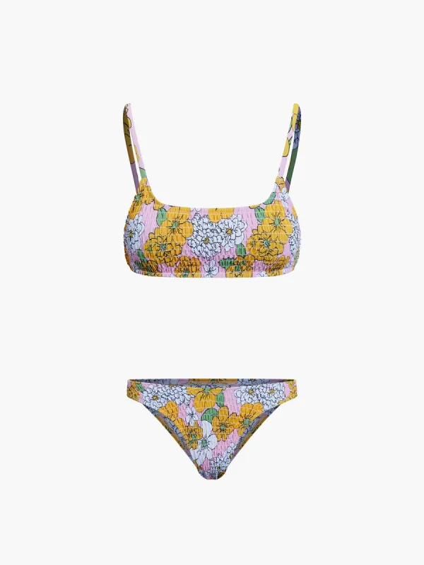 Floral Back Clip Two Piece Bikini Set sold by COMMENSE