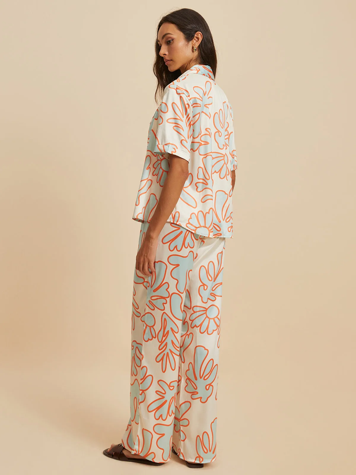 Print Button Pants Set sold by COMMENSE product image thumbnail 4