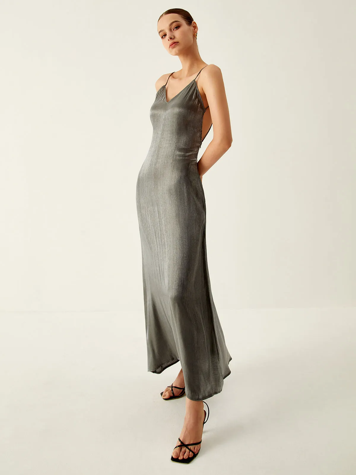 Sexy Backless V-Neck Long Dress sold by COMMENSE product image thumbnail 4