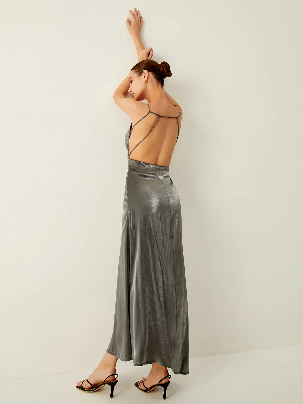 Sexy Backless V-Neck Long Dress sold by COMMENSE product image thumbnail 2