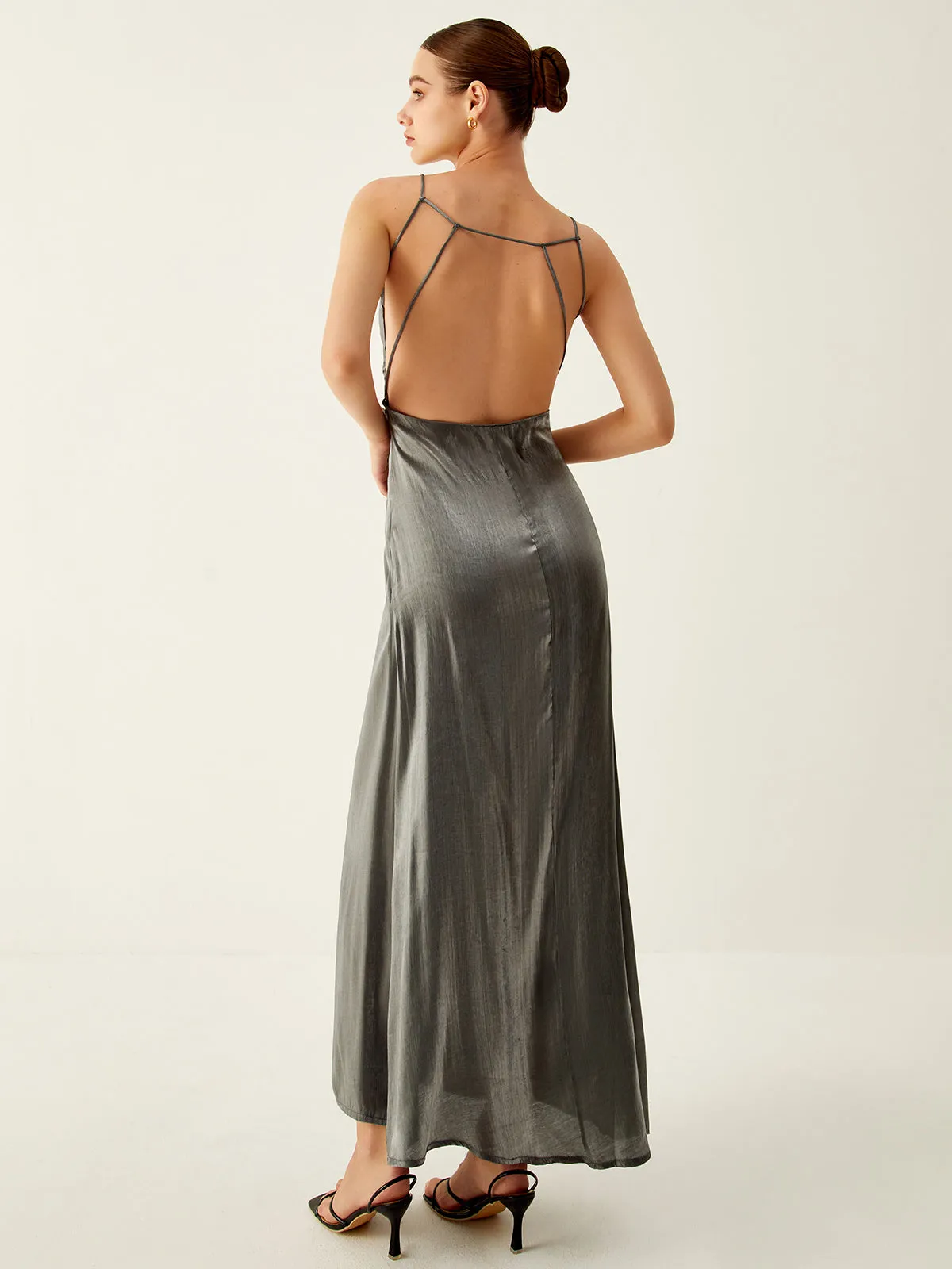 Sexy Backless V-Neck Long Dress sold by COMMENSE product image thumbnail 3