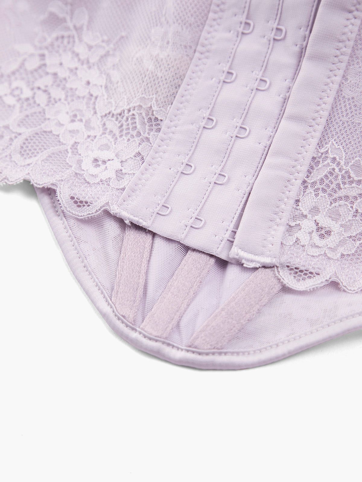 Lilac Floral Lace Crop Corset Top sold by COMMENSE product image thumbnail 3