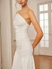 One Shoulder Pleated Split Long Dress sold by COMMENSE