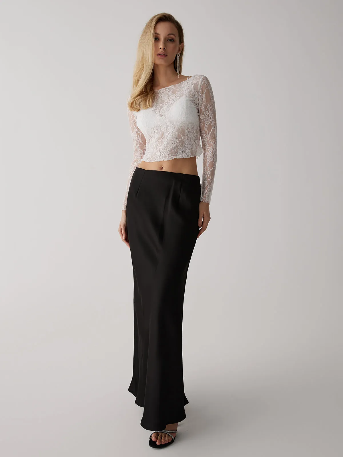 Floral Lace See Through Top sold by COMMENSE product image thumbnail 4