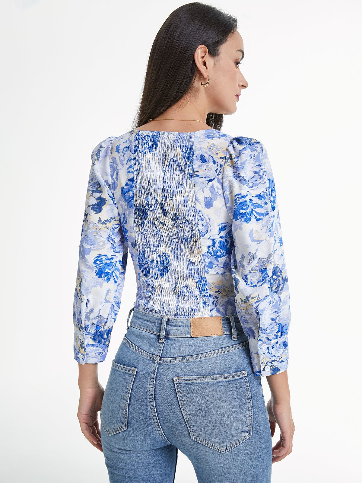 Sweat Neck Long Sleeve Cloud Rose Top sold by COMMENSE product image thumbnail 5