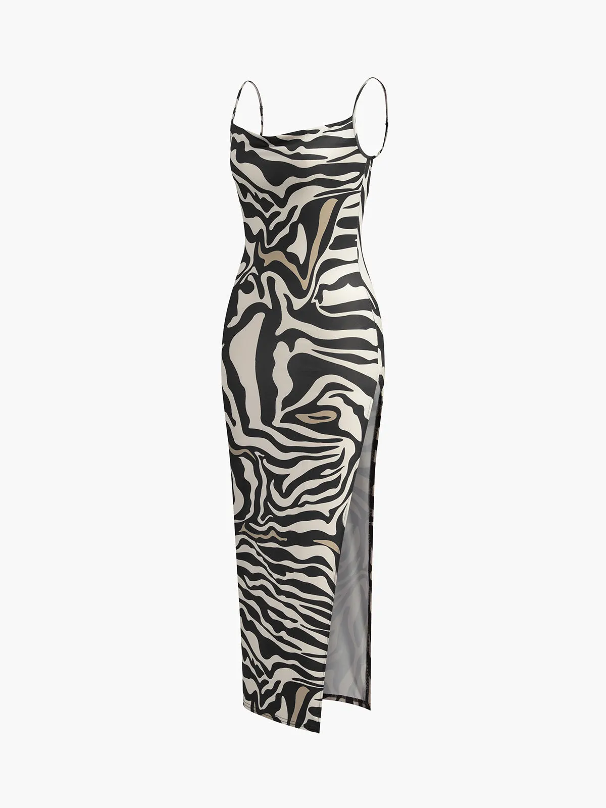 Sexy Backless Zebra Print Slim Fit Dress sold by COMMENSE product image thumbnail 2