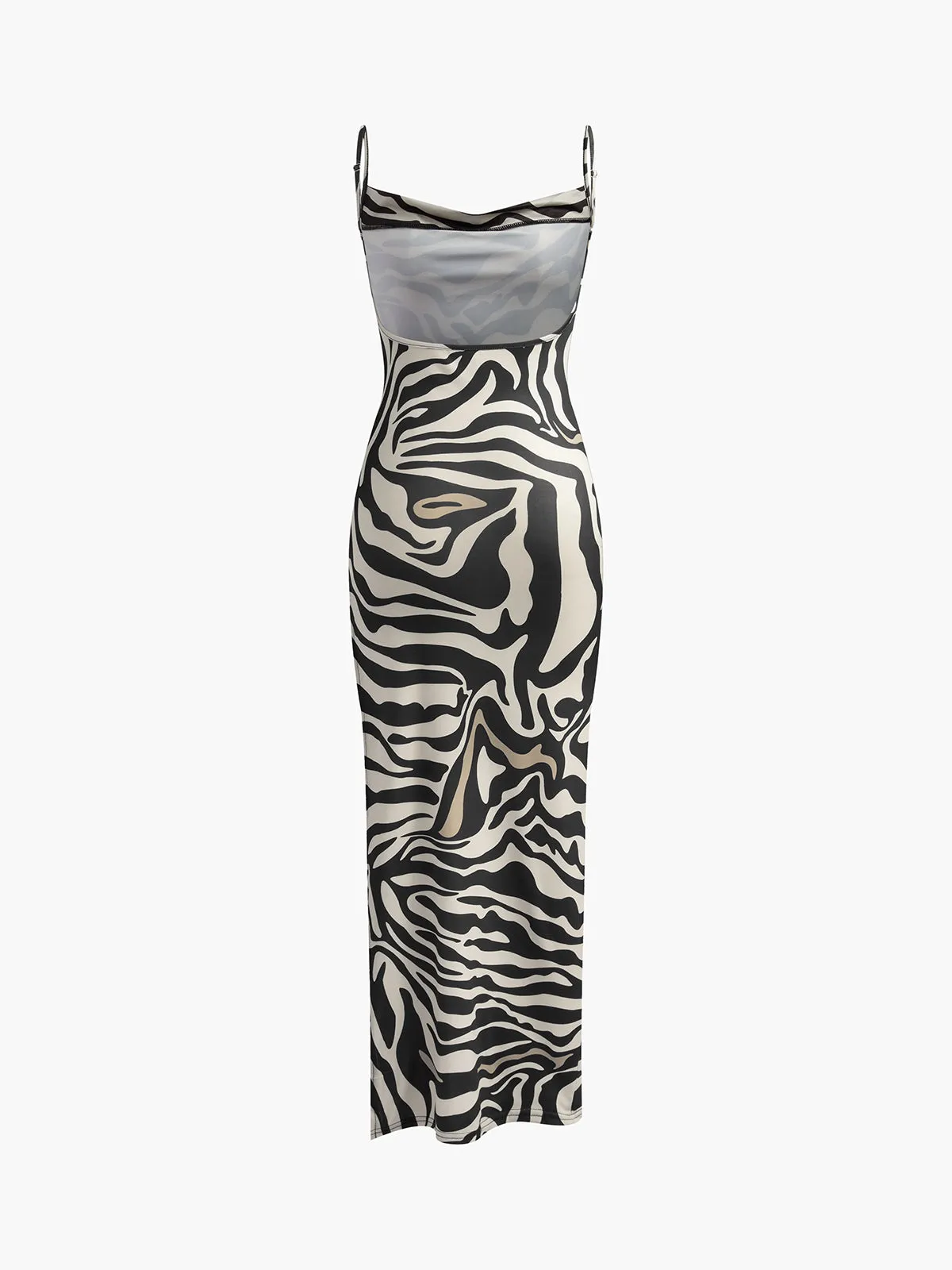 Sexy Backless Zebra Print Slim Fit Dress sold by COMMENSE product image thumbnail 3