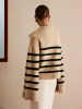 Oversize Striped Pullover Sweater sold by COMMENSE