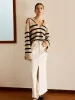 Oversize Striped Pullover Sweater sold by COMMENSE