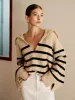 Oversize Striped Pullover Sweater sold by COMMENSE