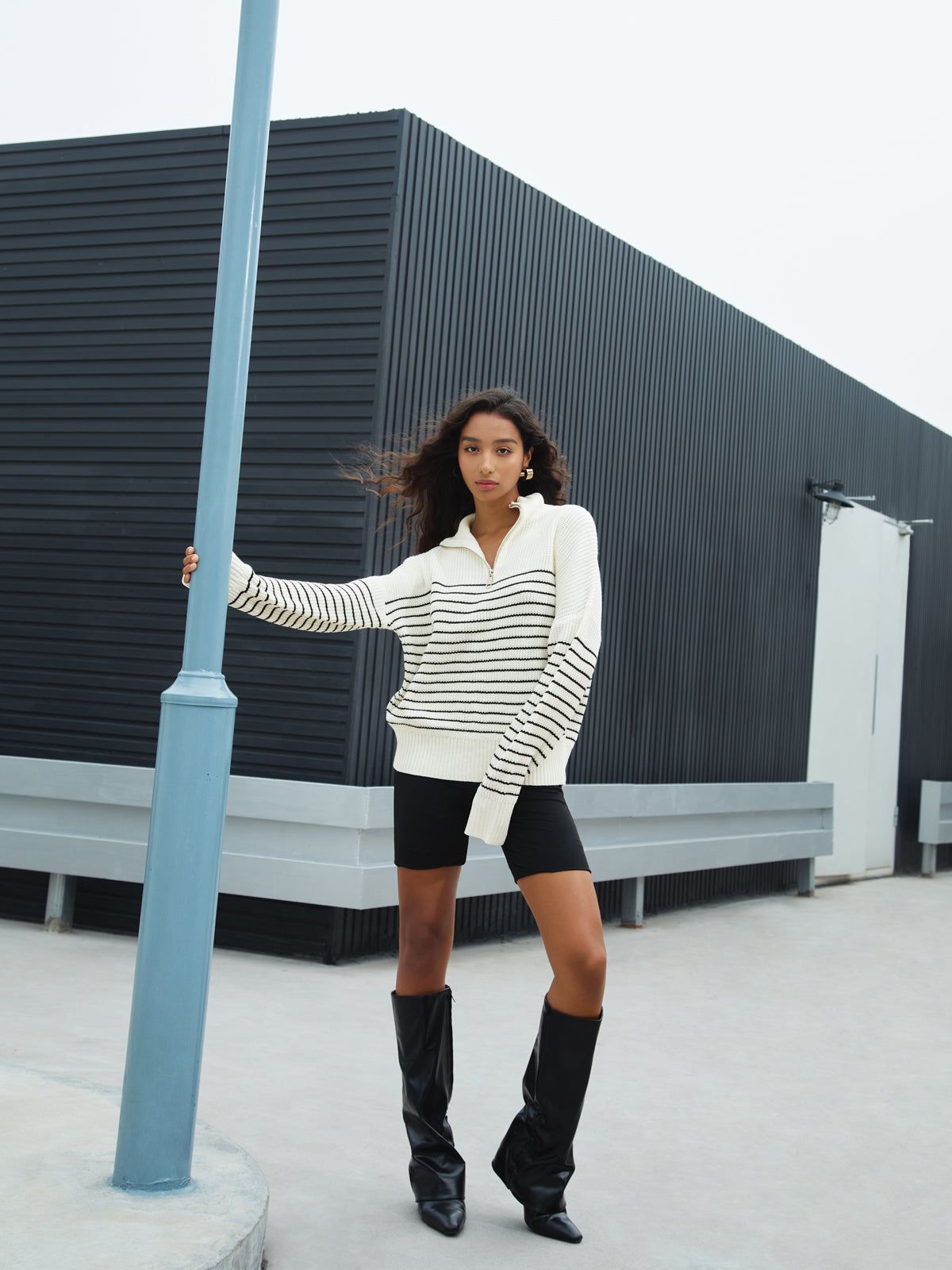 City Stripe Sweater sold by COMMENSE product image thumbnail 5