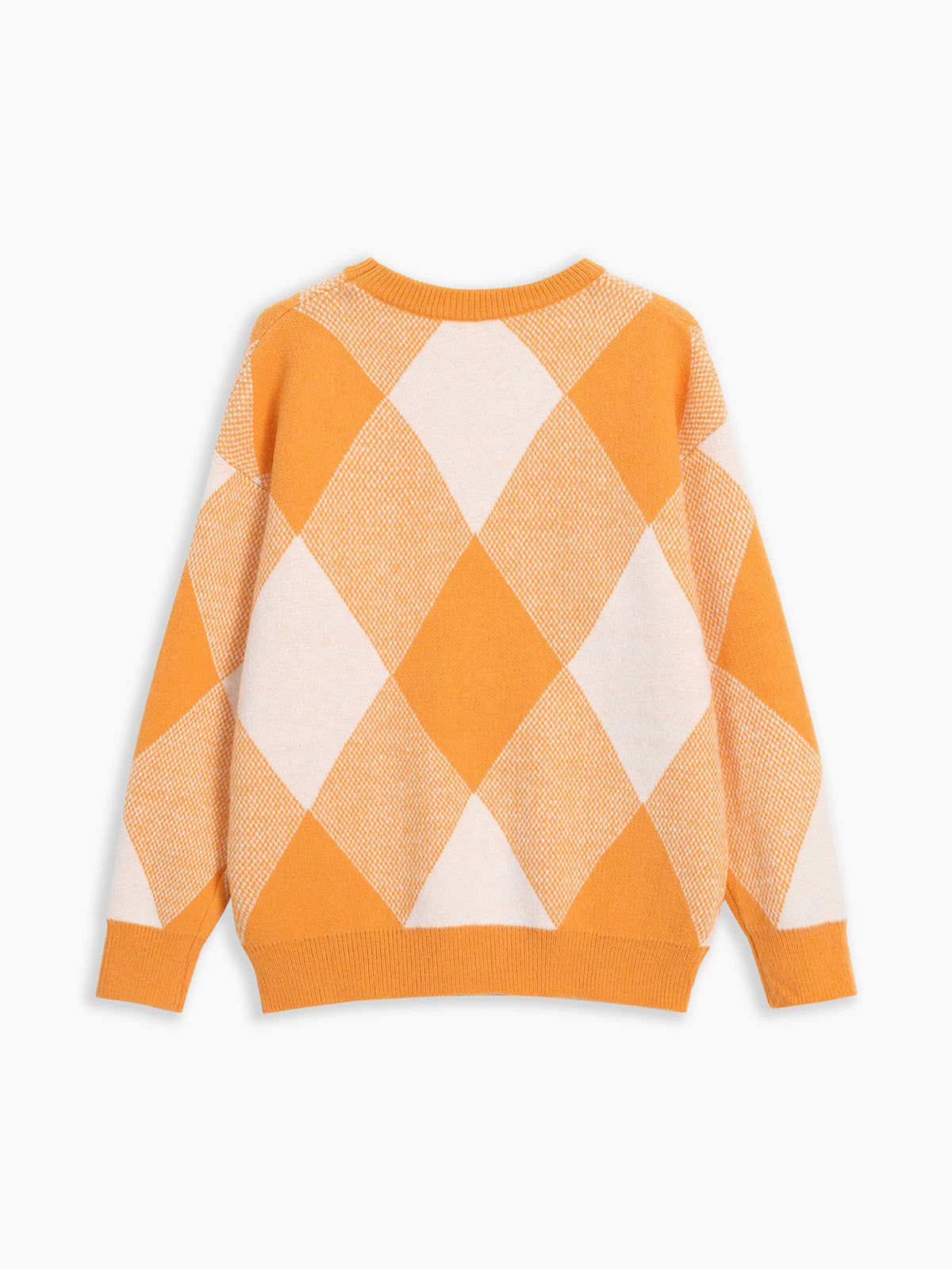 Vitamin C Checkered Sweater sold by COMMENSE product image thumbnail 2