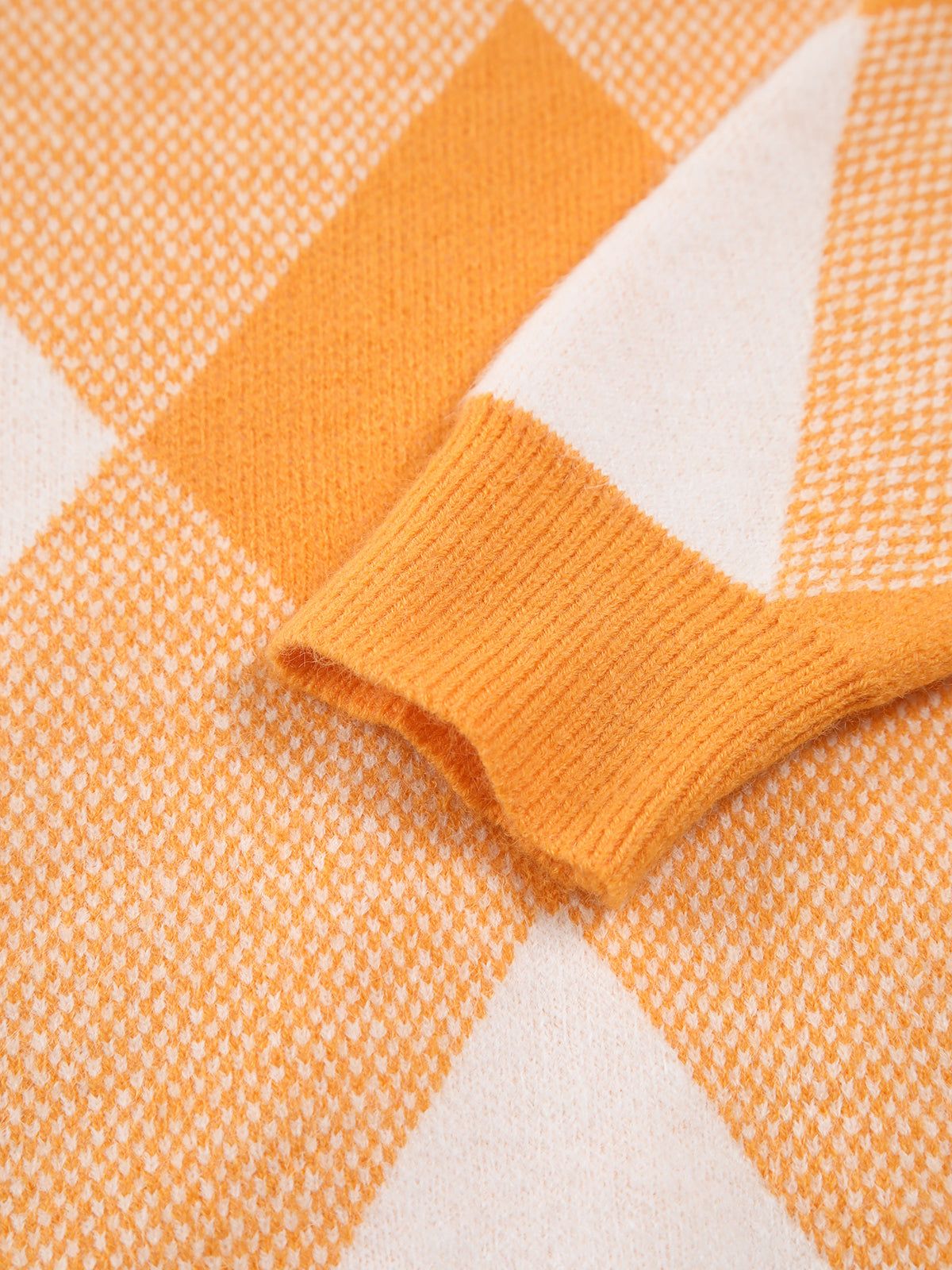 Vitamin C Checkered Sweater sold by COMMENSE product image thumbnail 3