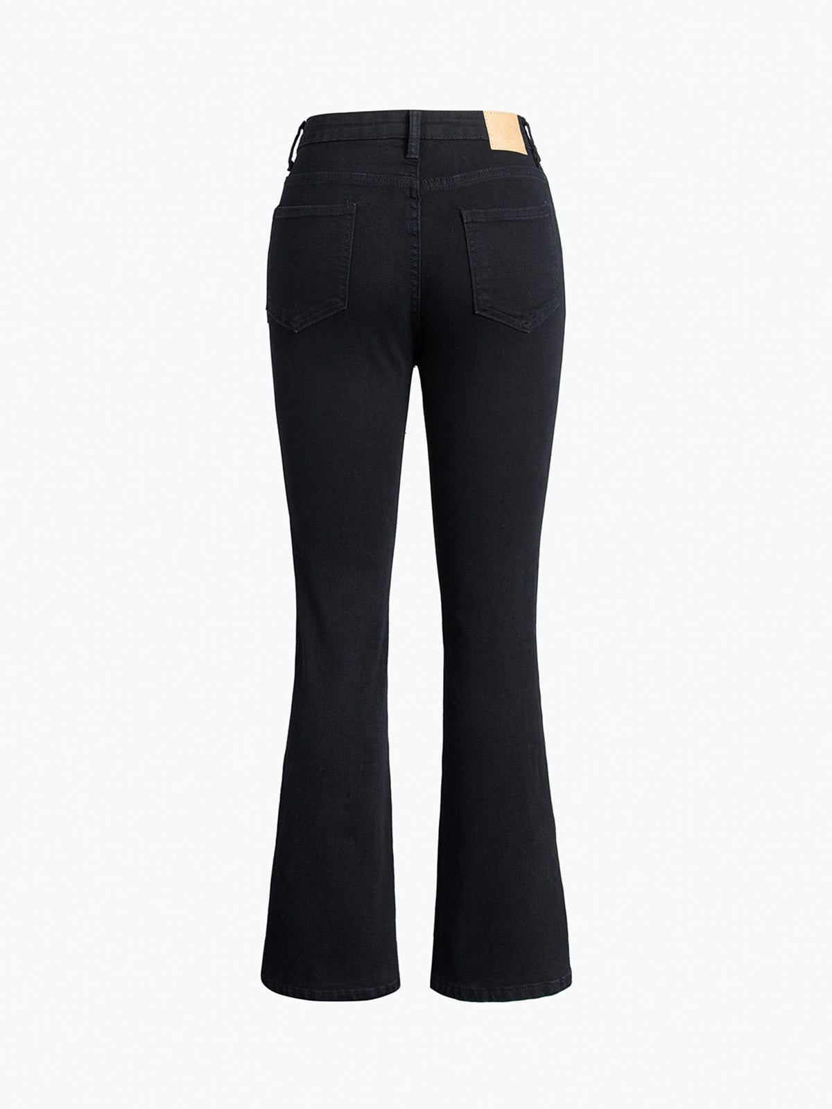 Black Denim Flare Jeans sold by COMMENSE product image thumbnail 2