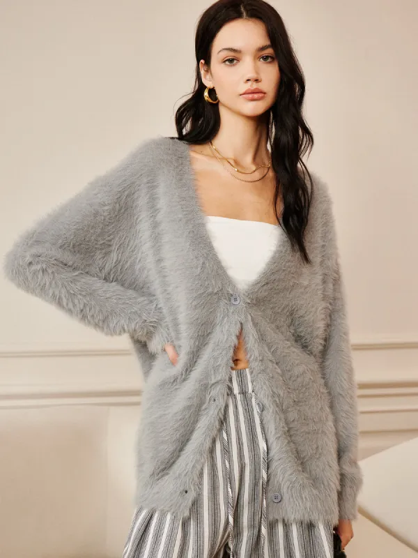 Oversize Furry Cardigan sold by COMMENSE