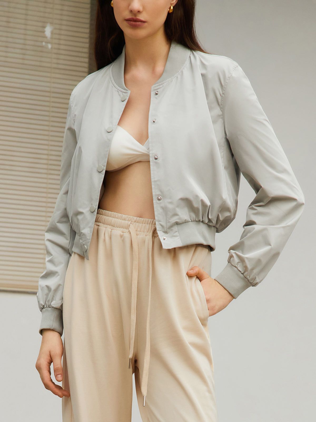 Street Crop Bomber Jacket sold by COMMENSE product image thumbnail 2