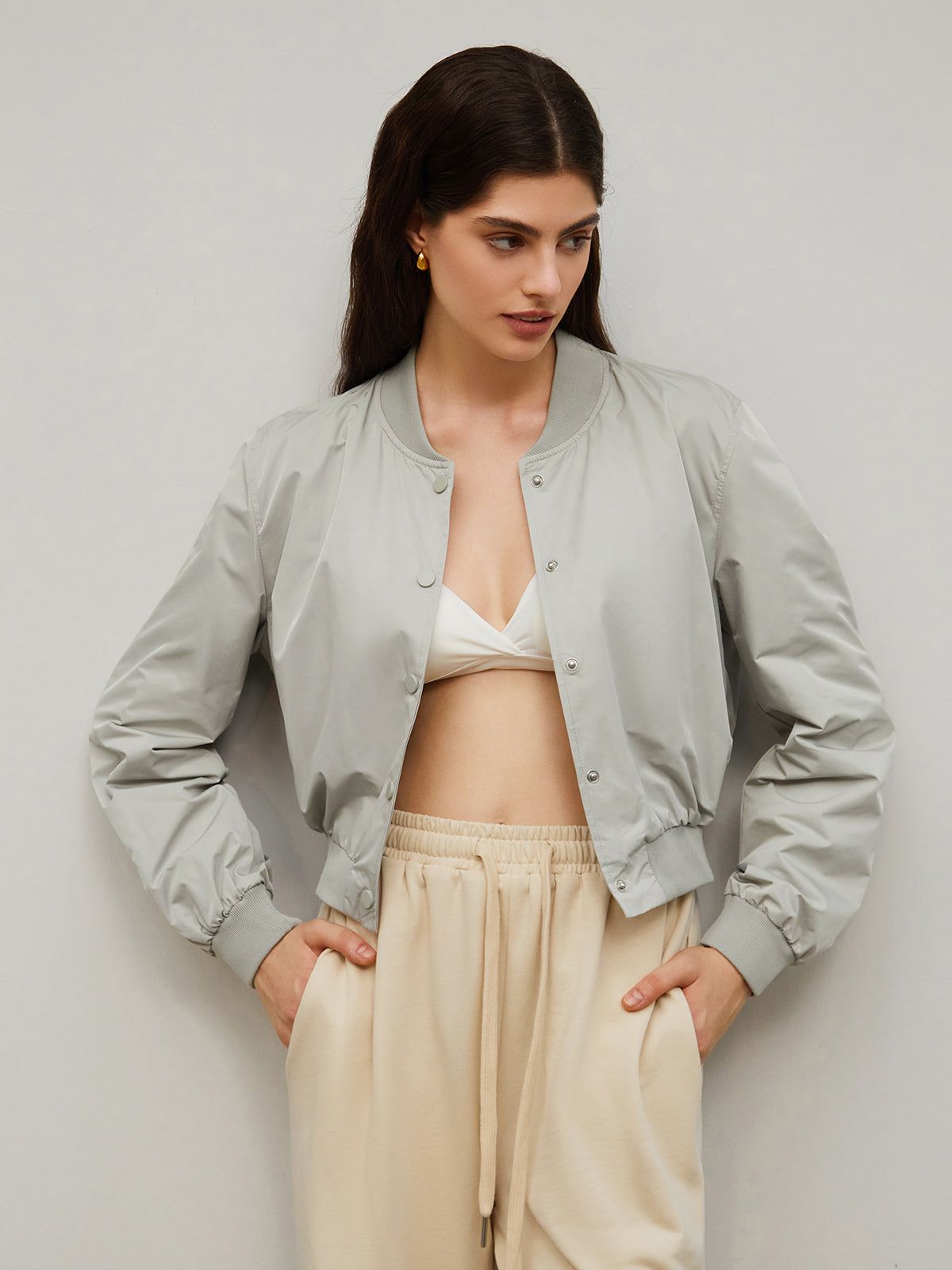 Street Crop Bomber Jacket sold by COMMENSE product image thumbnail 4
