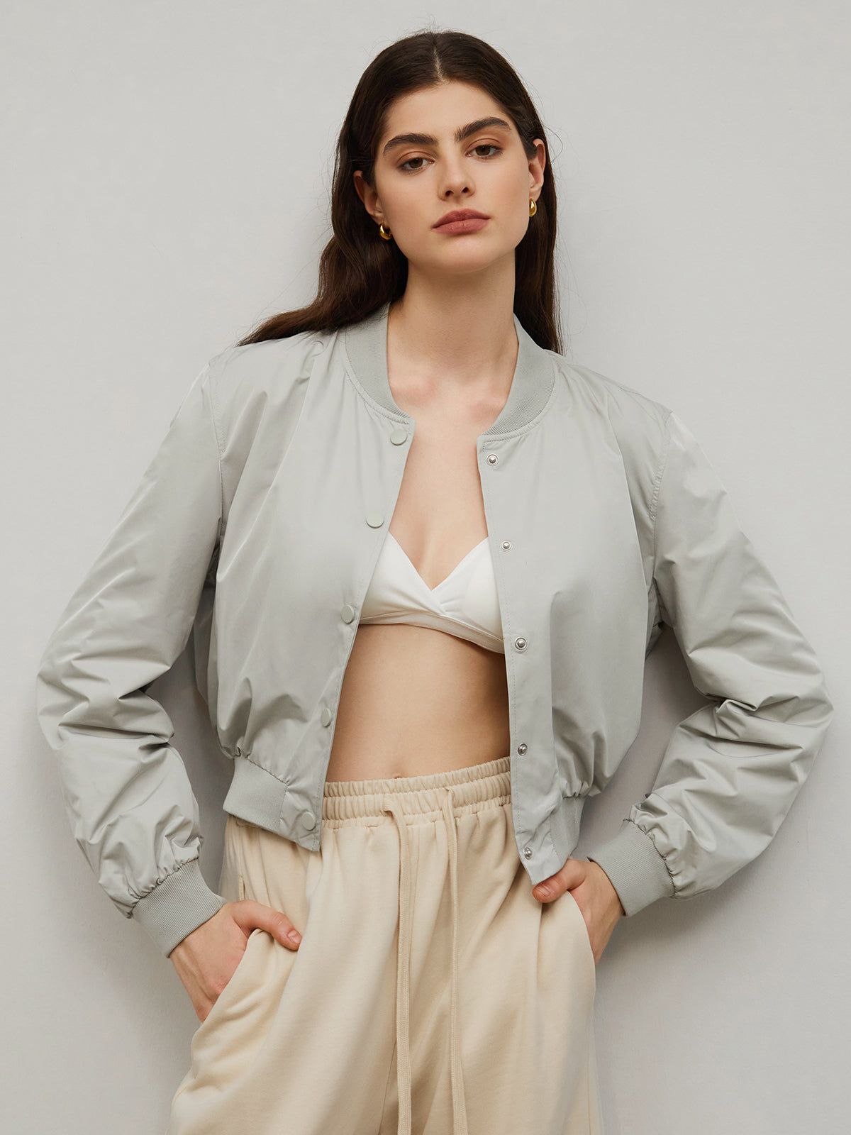 Street Crop Bomber Jacket sold by COMMENSE