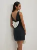 Bow Backless Tank Dress sold by COMMENSE