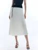 Solid A-Line Pleated Skirt sold by COMMENSE