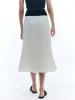 Solid A-Line Pleated Skirt sold by COMMENSE