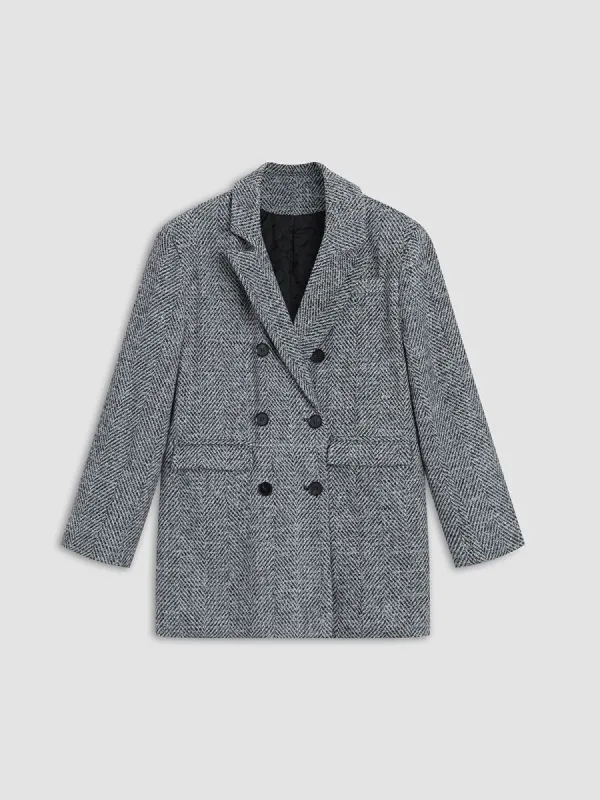 Structured Herringbone Blazer sold by COMMENSE