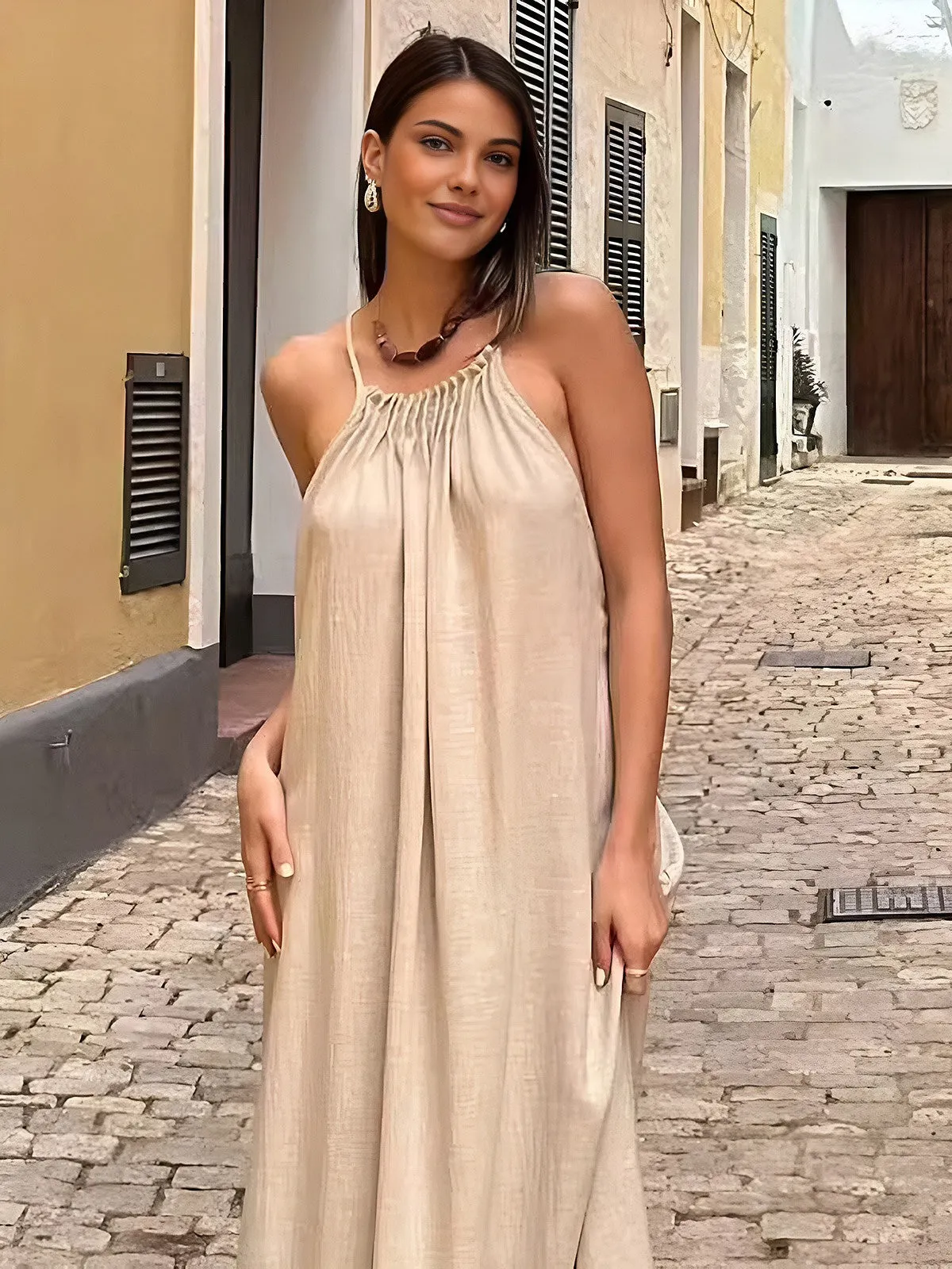 Beaded Strap Backless Dress sold by COMMENSE product image thumbnail 2