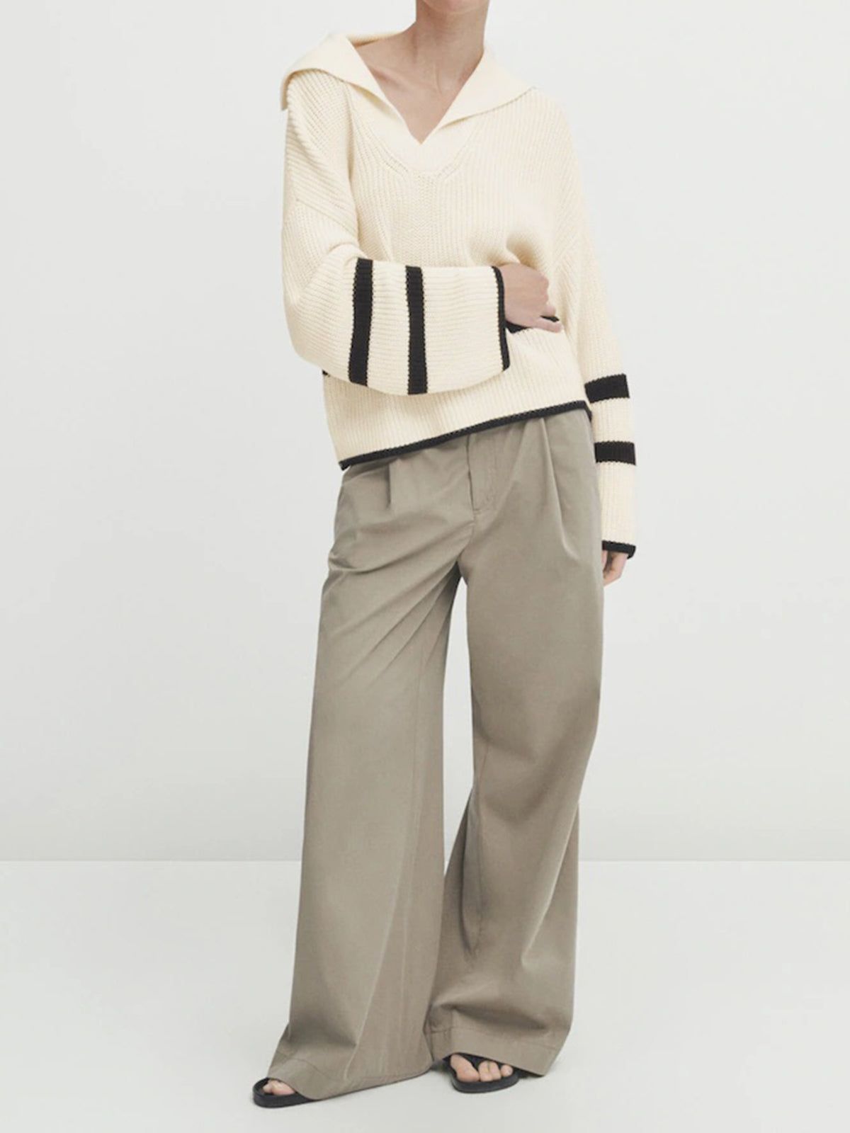 Italian Escape Stripe Sweater sold by COMMENSE product image thumbnail 3