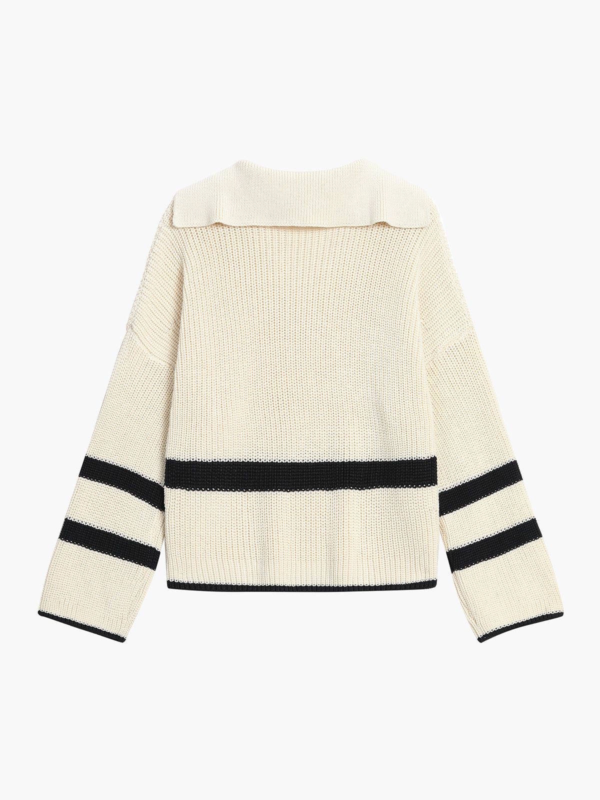 Italian Escape Stripe Sweater sold by COMMENSE product image thumbnail 4