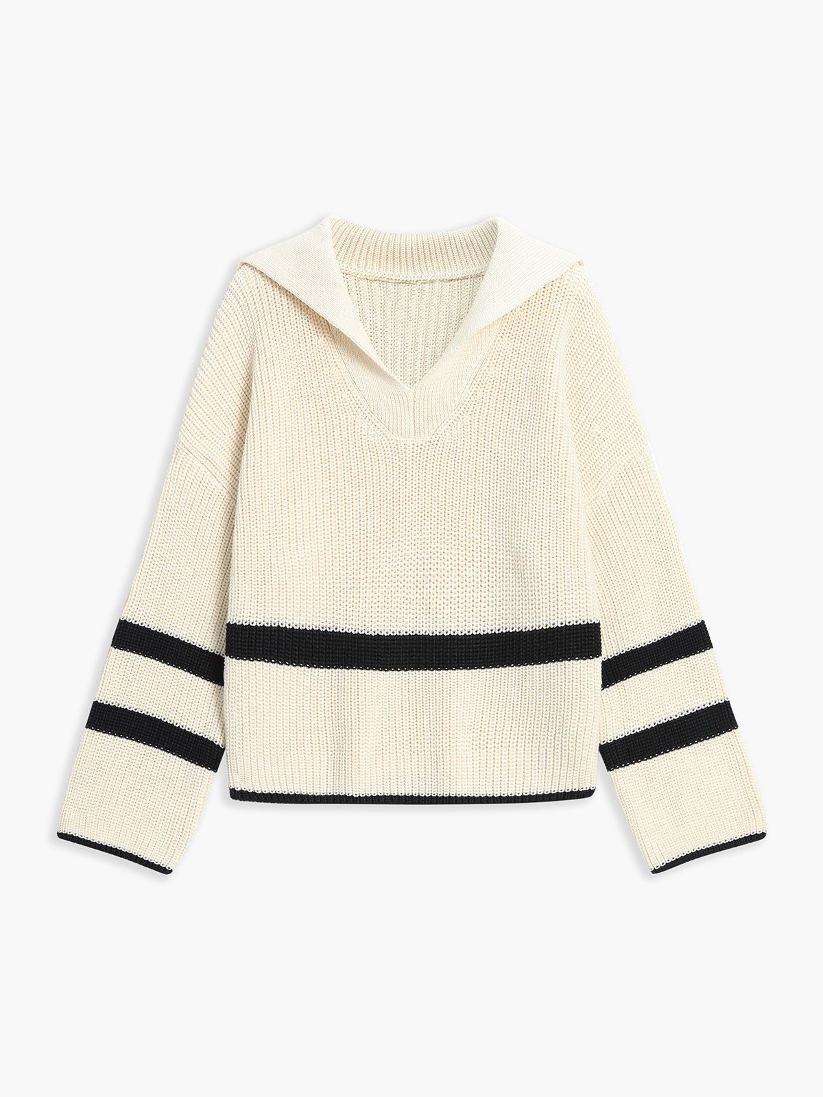 Italian Escape Stripe Sweater sold by COMMENSE