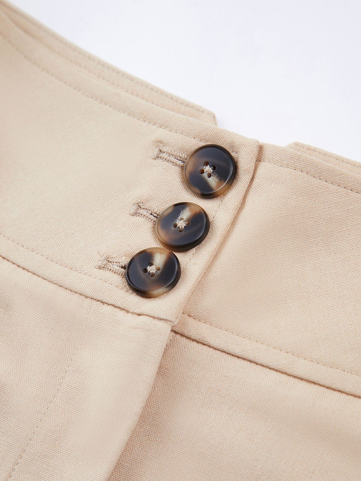 High Waisted Button Mini Trouser Shorts sold by COMMENSE product image thumbnail 5