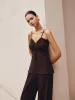 Casual Knotted Cami Top With Pants Set sold by COMMENSE
