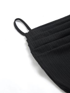 Solid Backless Pleated Long Dress sold by COMMENSE