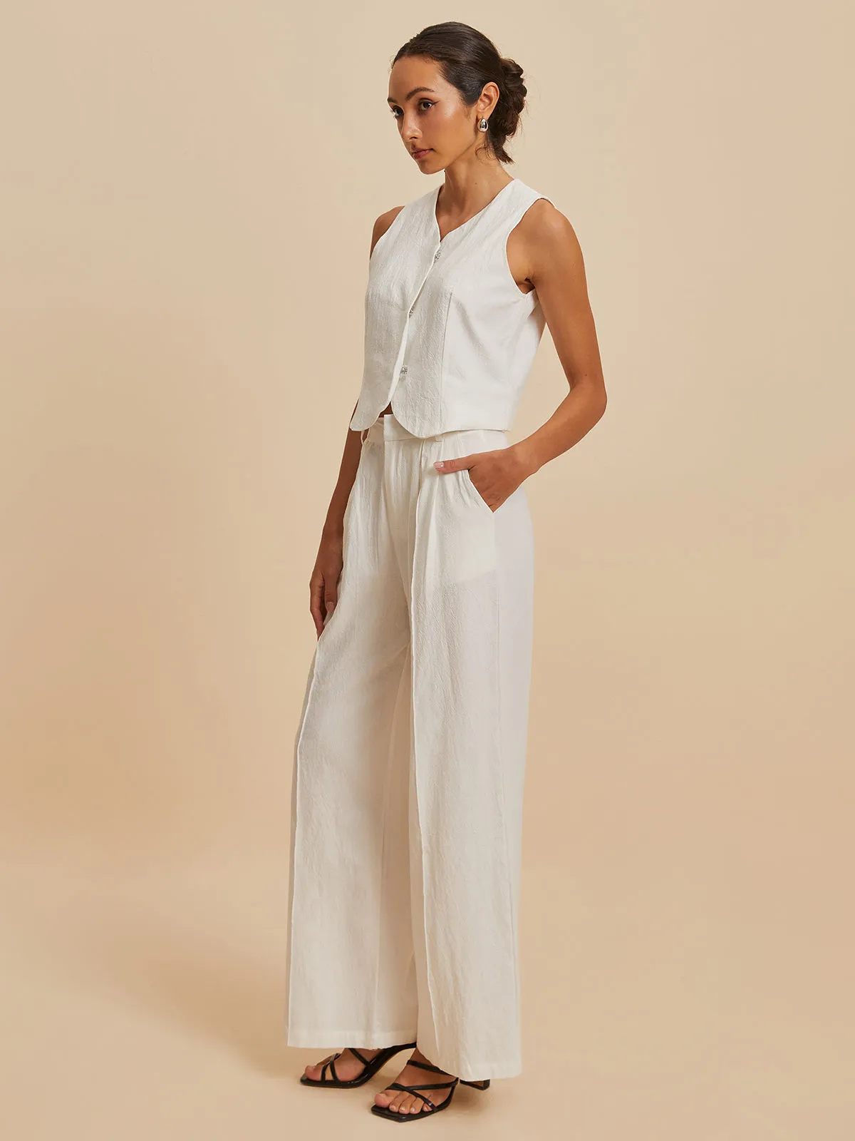 Cotton Sleeveless Pants Set sold by COMMENSE product image thumbnail 2