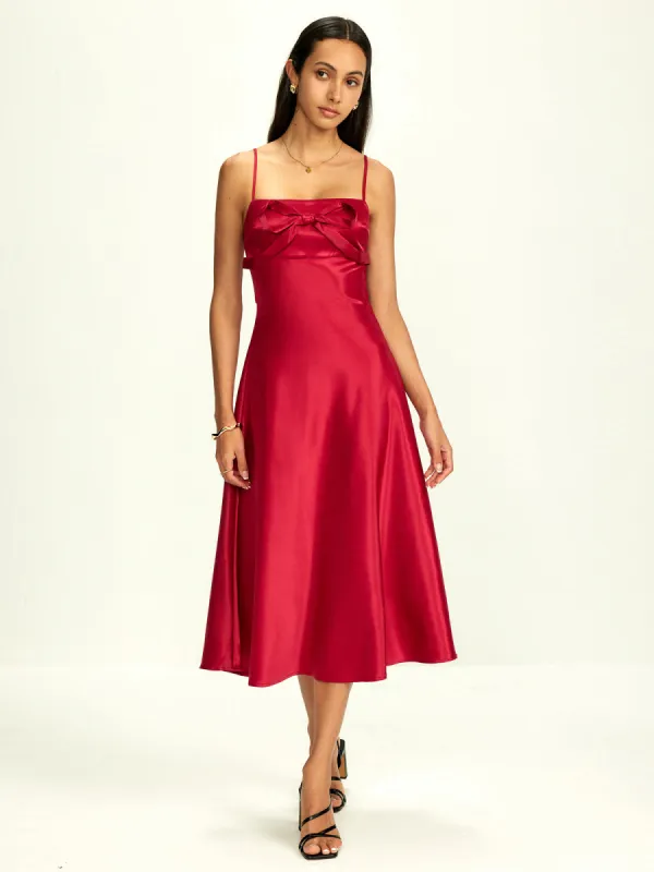 Bow Knotted Flowy Cami Dress sold by COMMENSE