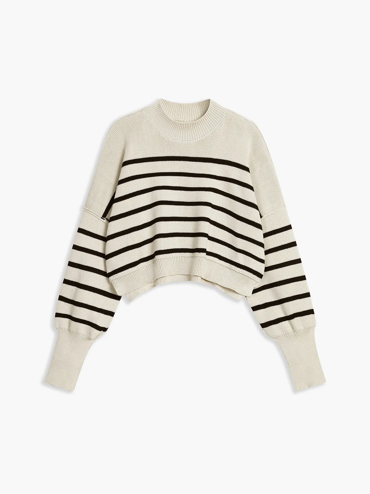 Warm Embrace Stripe Pullover Sweater sold by COMMENSE