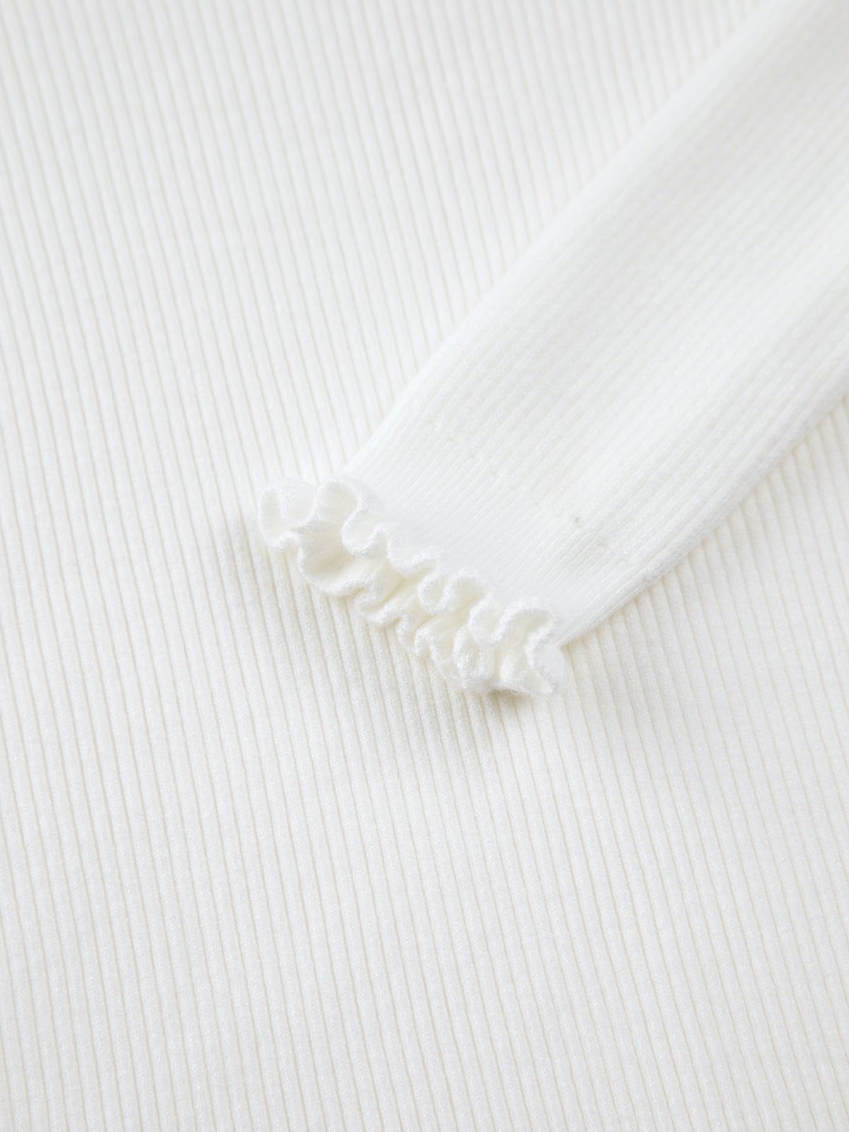 Ribbed Frilly Mockneck Knit Top sold by COMMENSE product image thumbnail 10