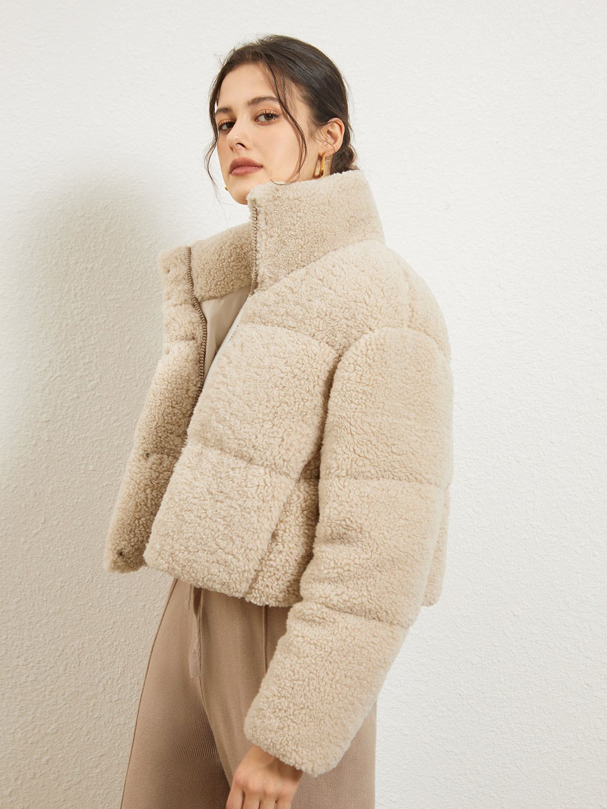 Stand Collar Fleece Jacket sold by COMMENSE
