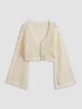 Pointelle Knit Cardigan sold by COMMENSE