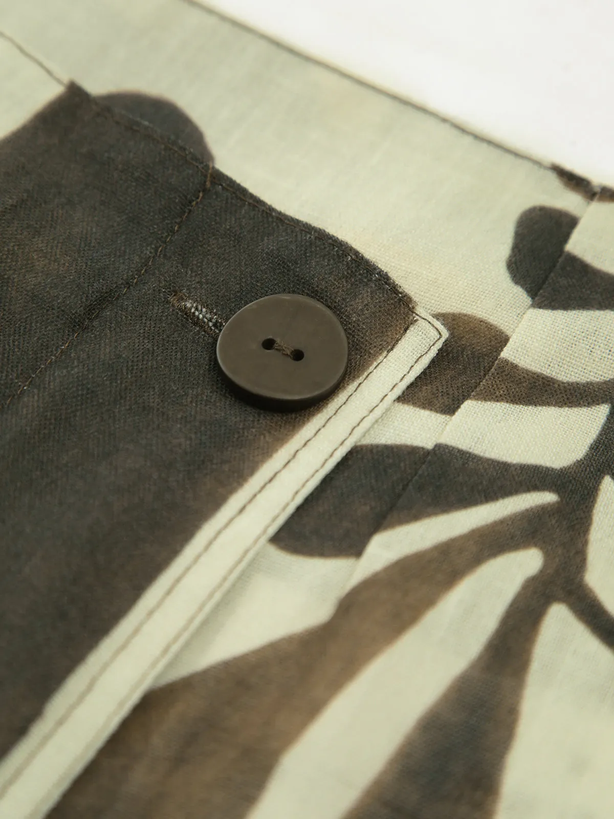 Asymmetrical Leaf Print Midi Skirt sold by COMMENSE product image thumbnail 3