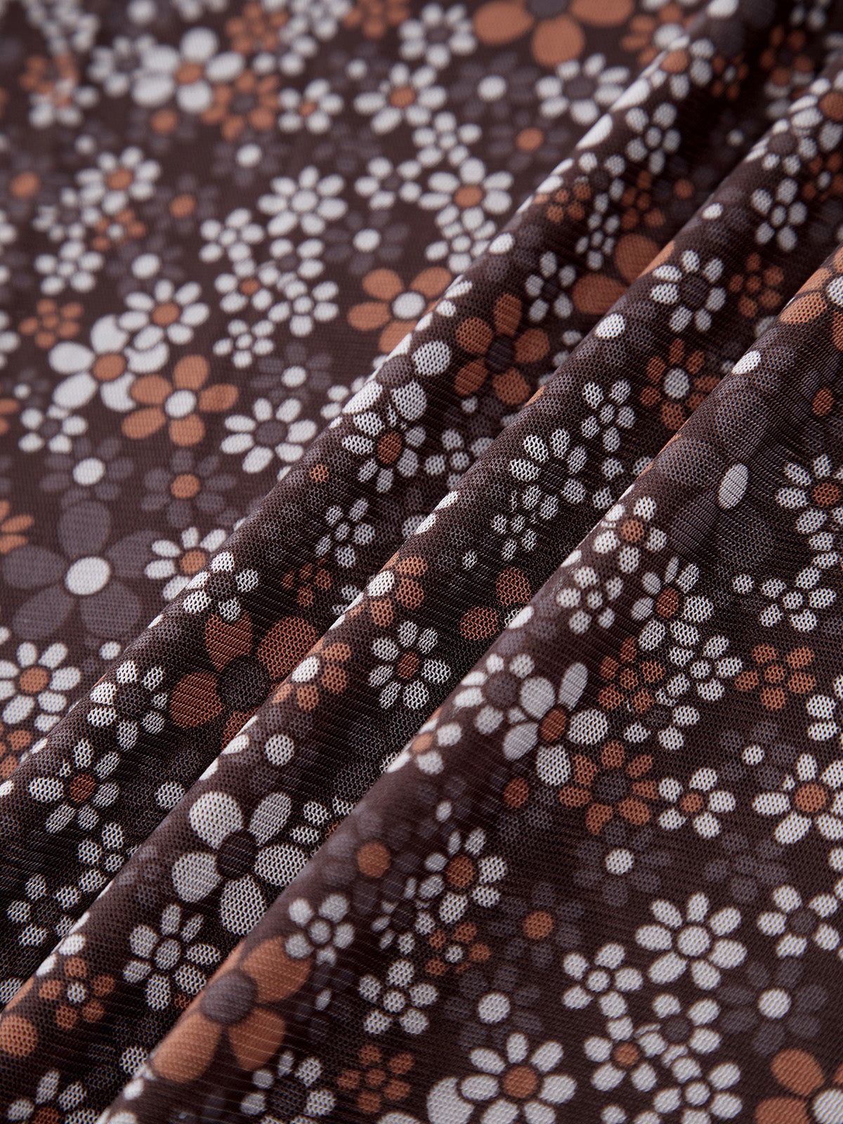 Daisies Floral Mesh Flowy Skirt sold by COMMENSE product image thumbnail 3