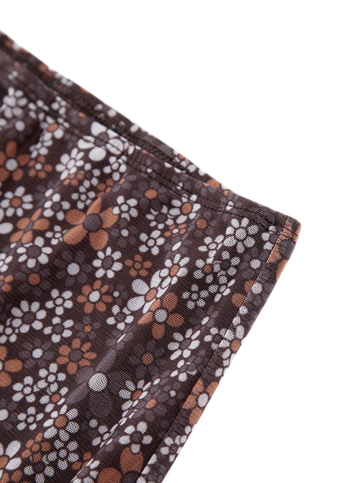 Daisies Floral Mesh Flowy Skirt sold by COMMENSE product image thumbnail 4