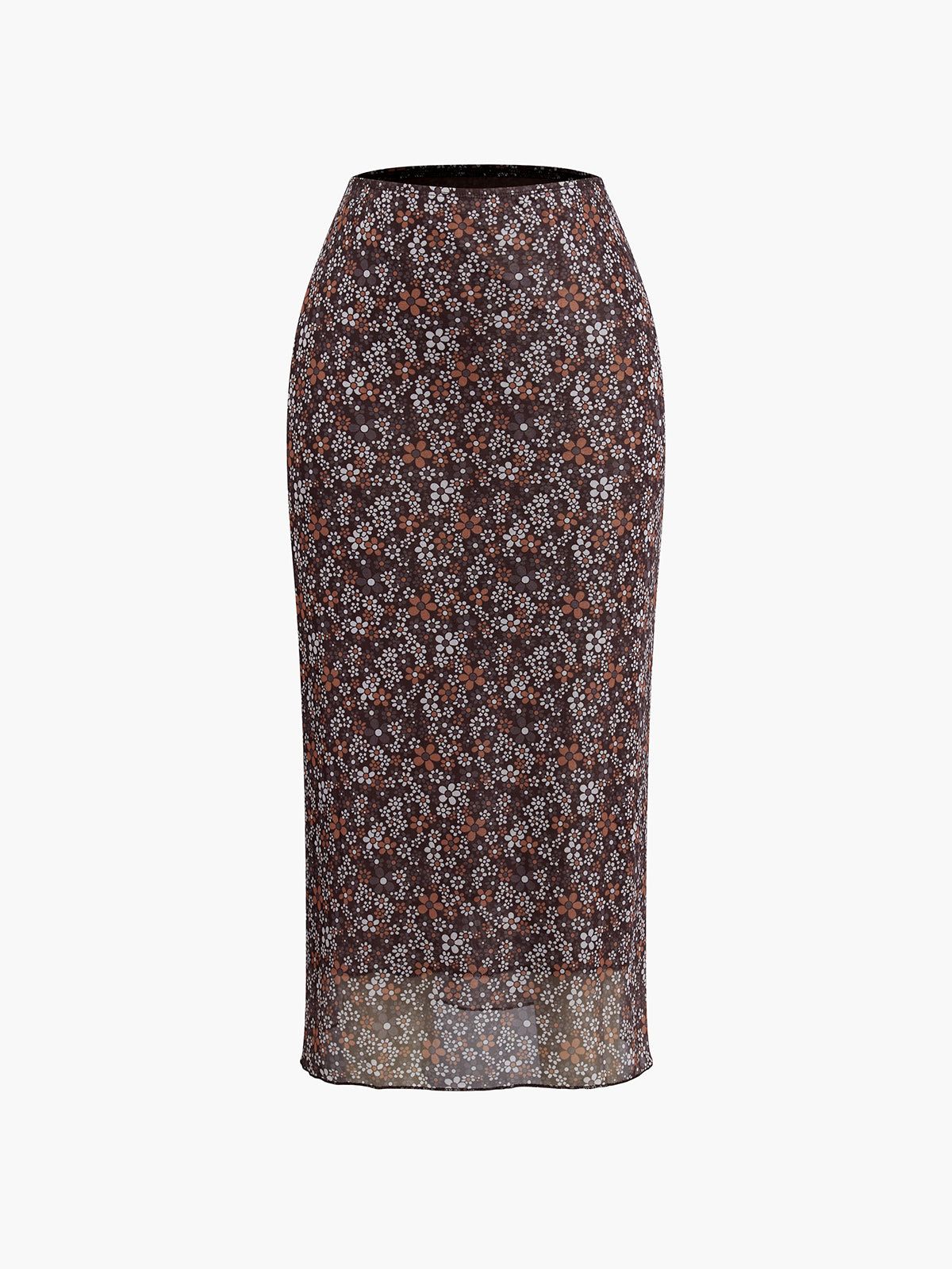 Daisies Floral Mesh Flowy Skirt sold by COMMENSE