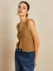 Split Button Sweater Vest sold by COMMENSE
