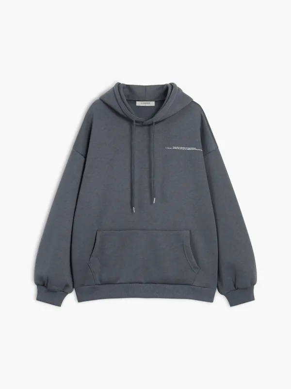 Moon Print Pocket Hoodie sold by COMMENSE