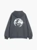 Moon Print Pocket Hoodie sold by COMMENSE