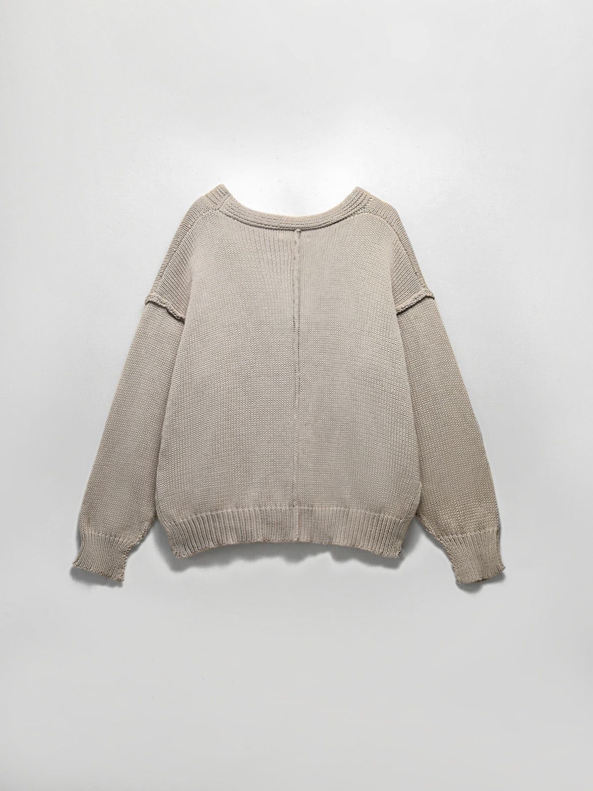 V-Neck Pointelle Knit Cardigan sold by COMMENSE product image thumbnail 2