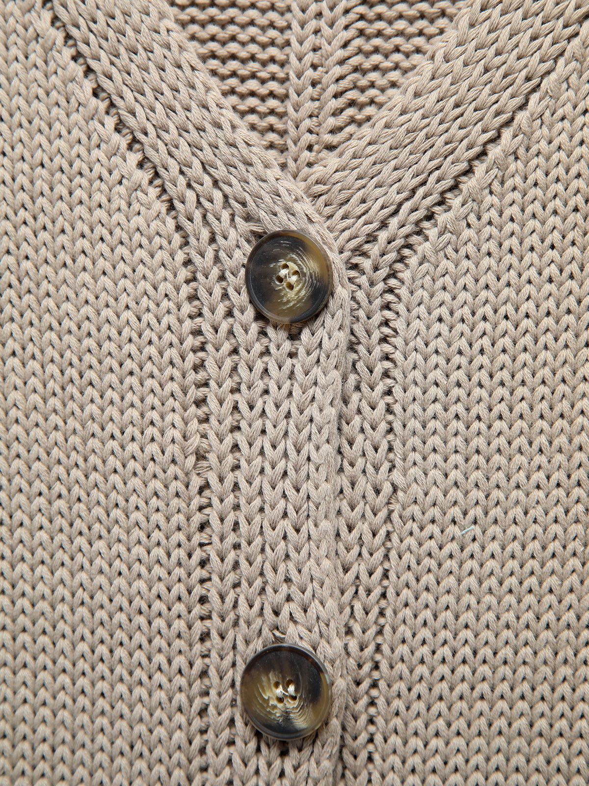 V-Neck Pointelle Knit Cardigan sold by COMMENSE product image thumbnail 3