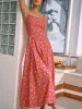 Tropical Floral Print Cami Long Dress sold by COMMENSE